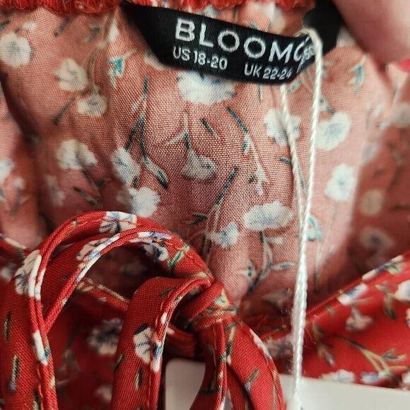 Bloomchic Dress Womens 2X 18/20 Floral Midi Boho - Picture 4 of 5